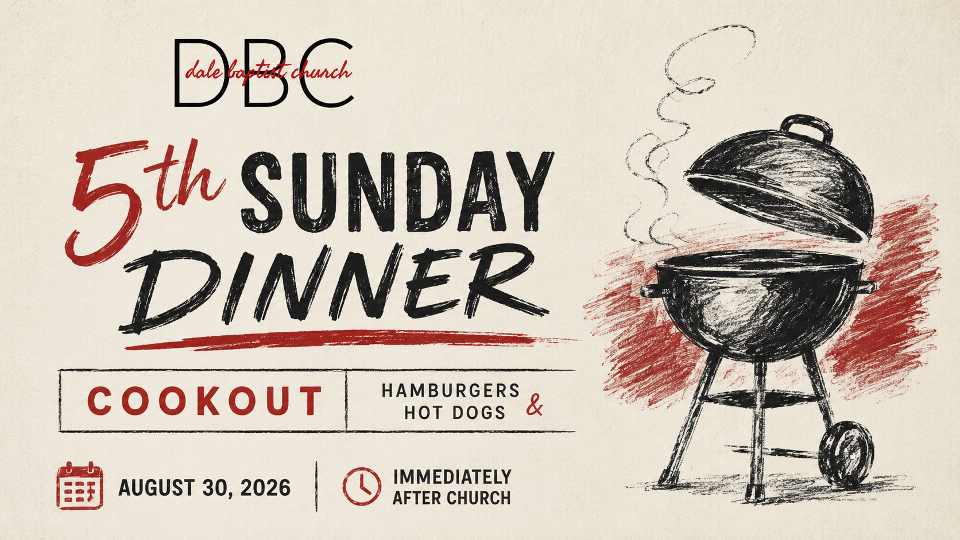 5th Sunday Cookout!