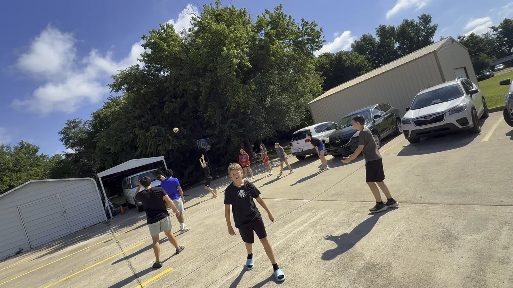 Children enjoying outdoor games during Vacation Bible School